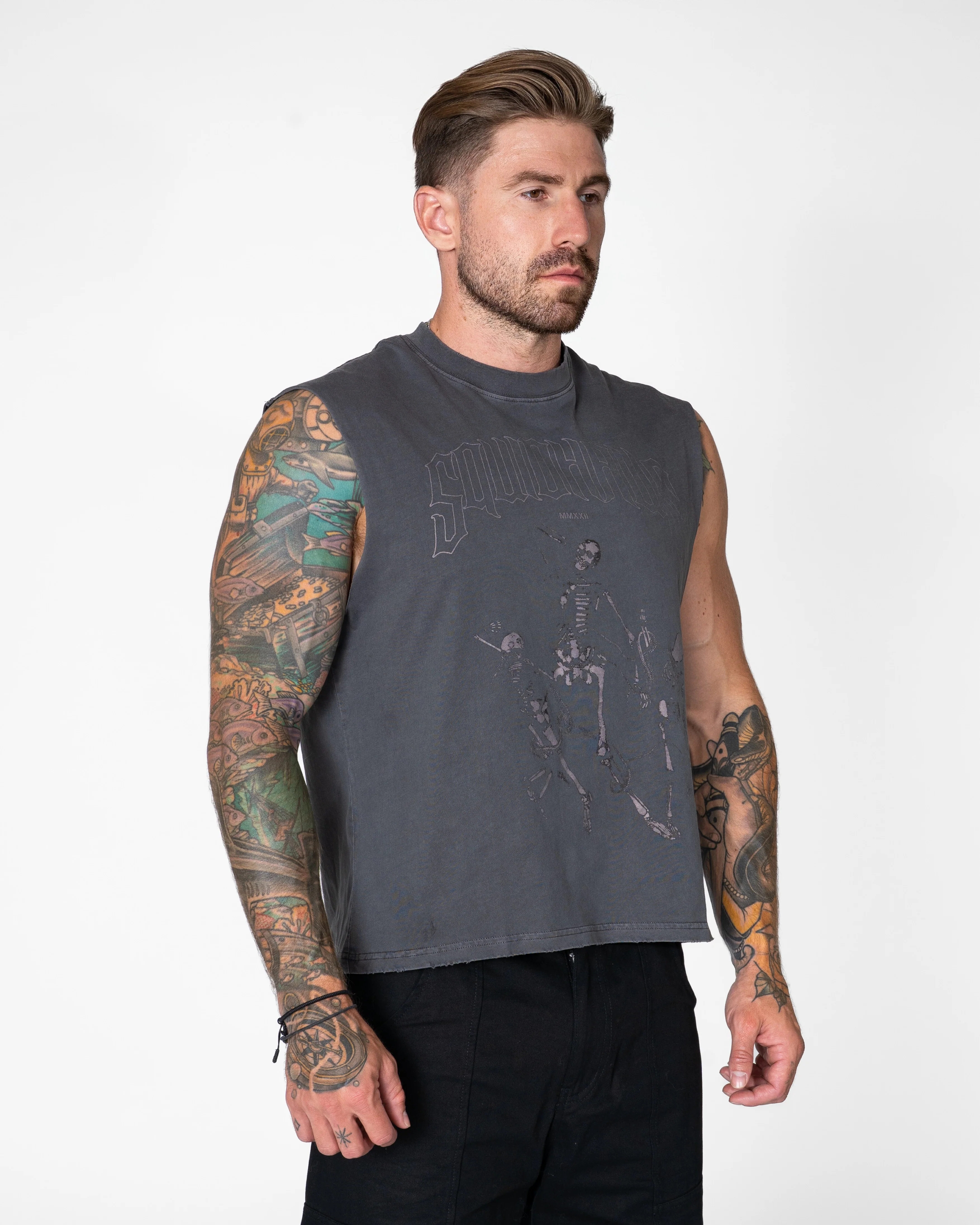 Vintage Cropped Relaxed Cut Off Tee - Image 5